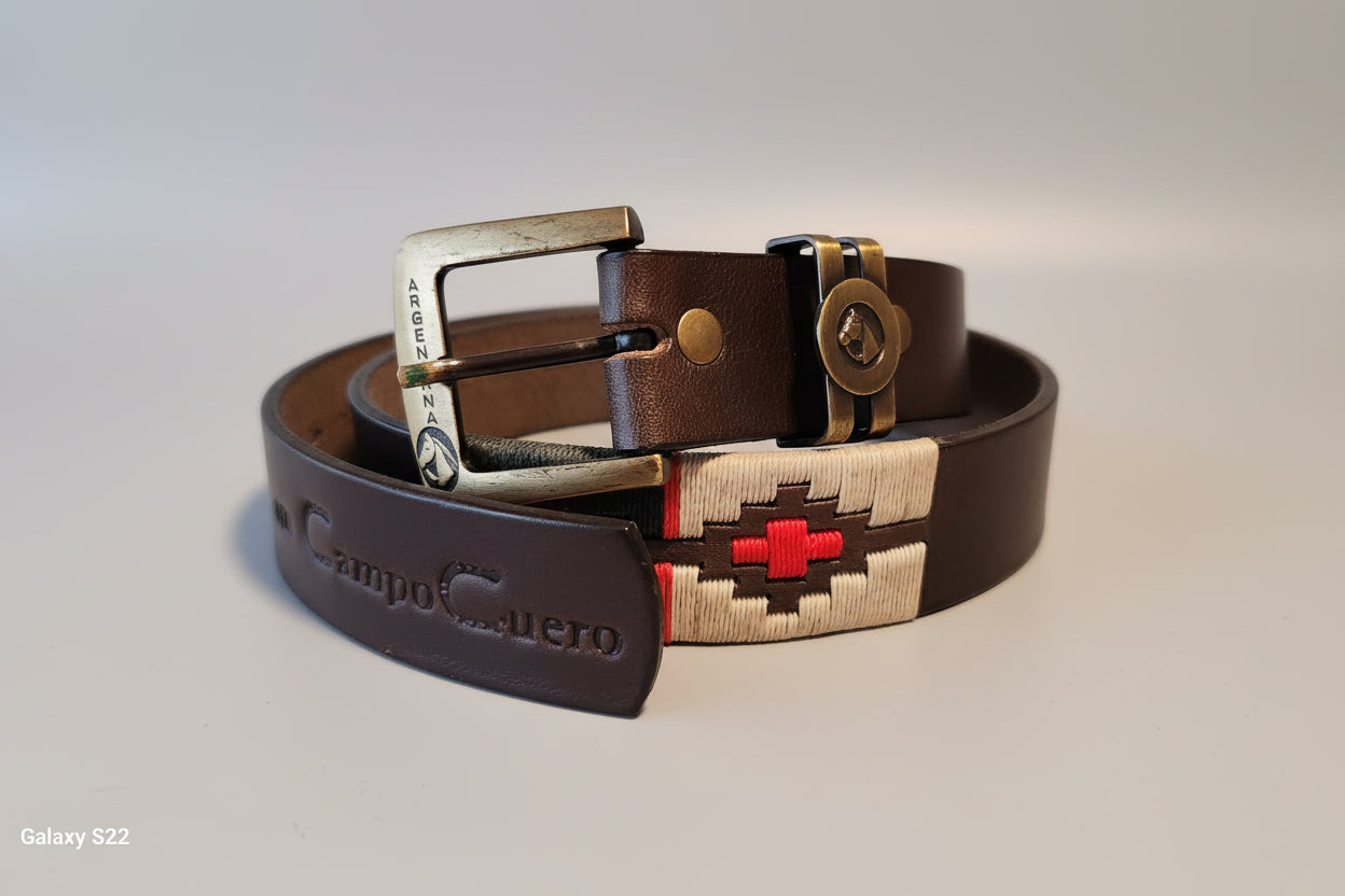 Three parts embroidered belt