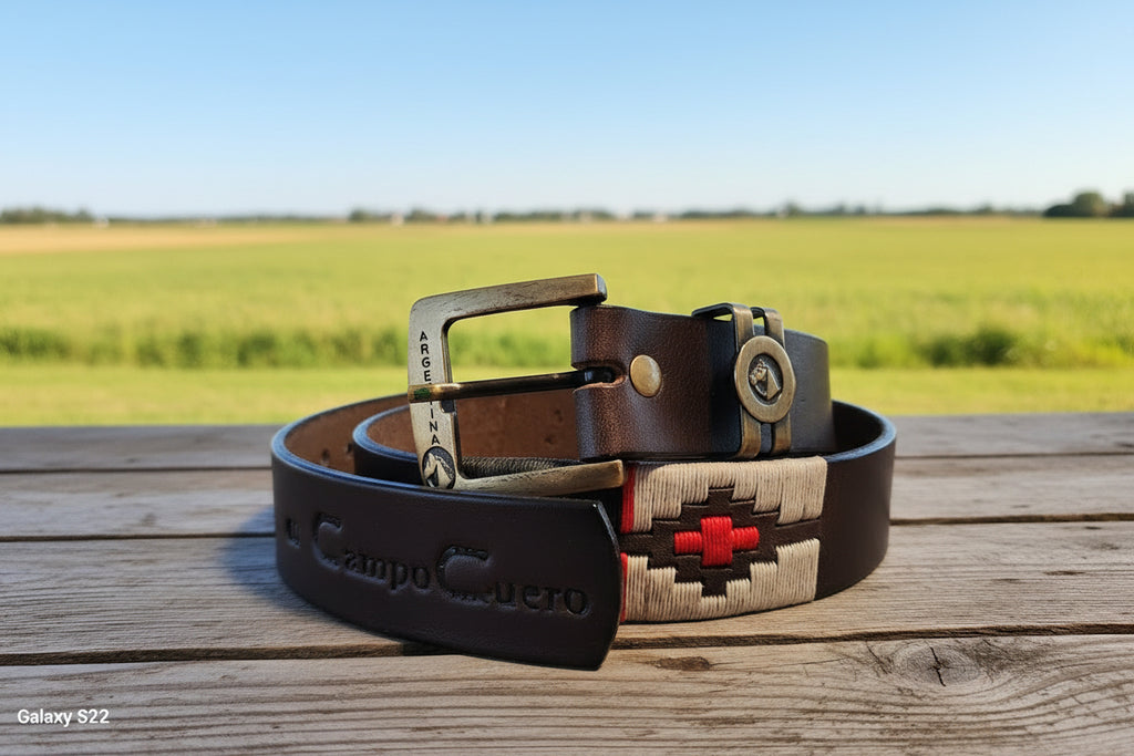 Three parts embroidered belt