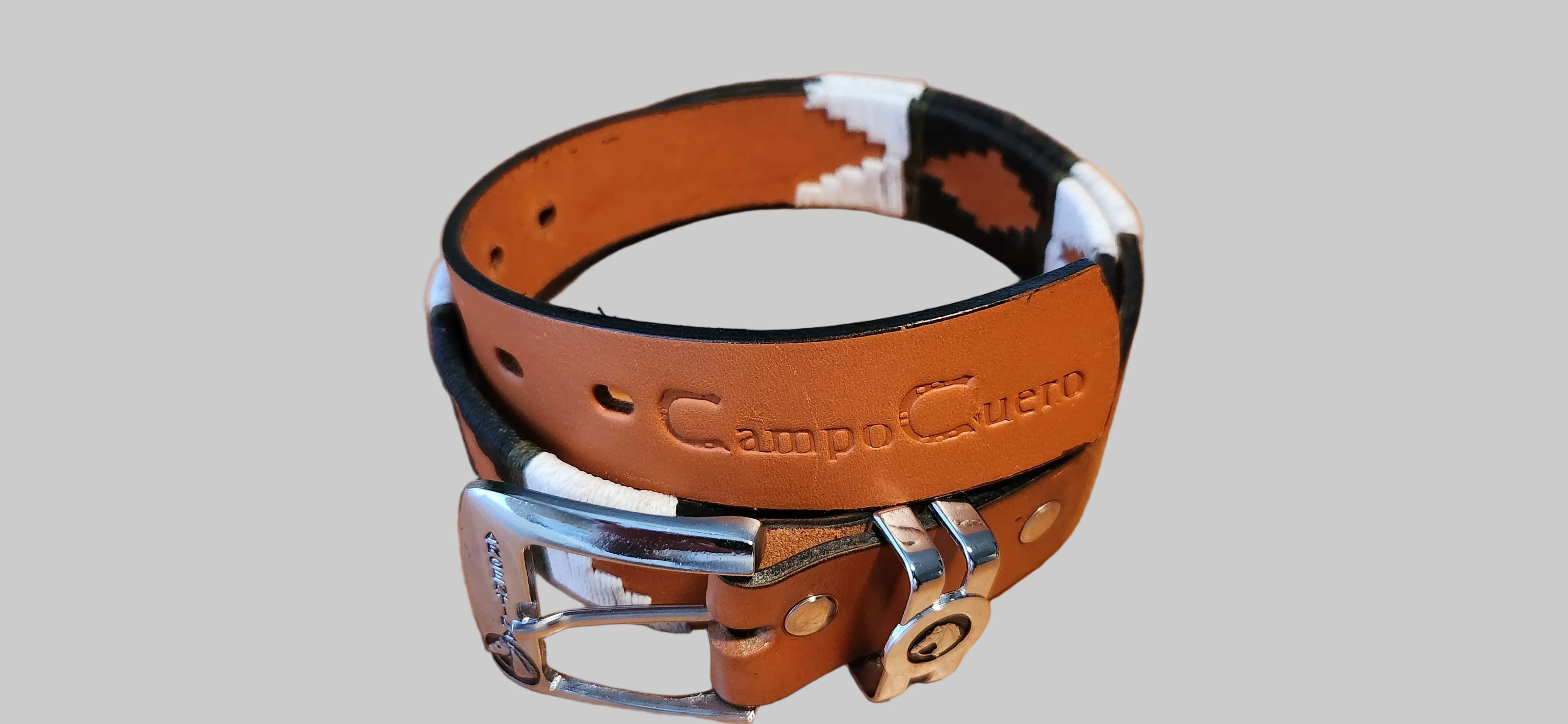 Three parts embroidered belt