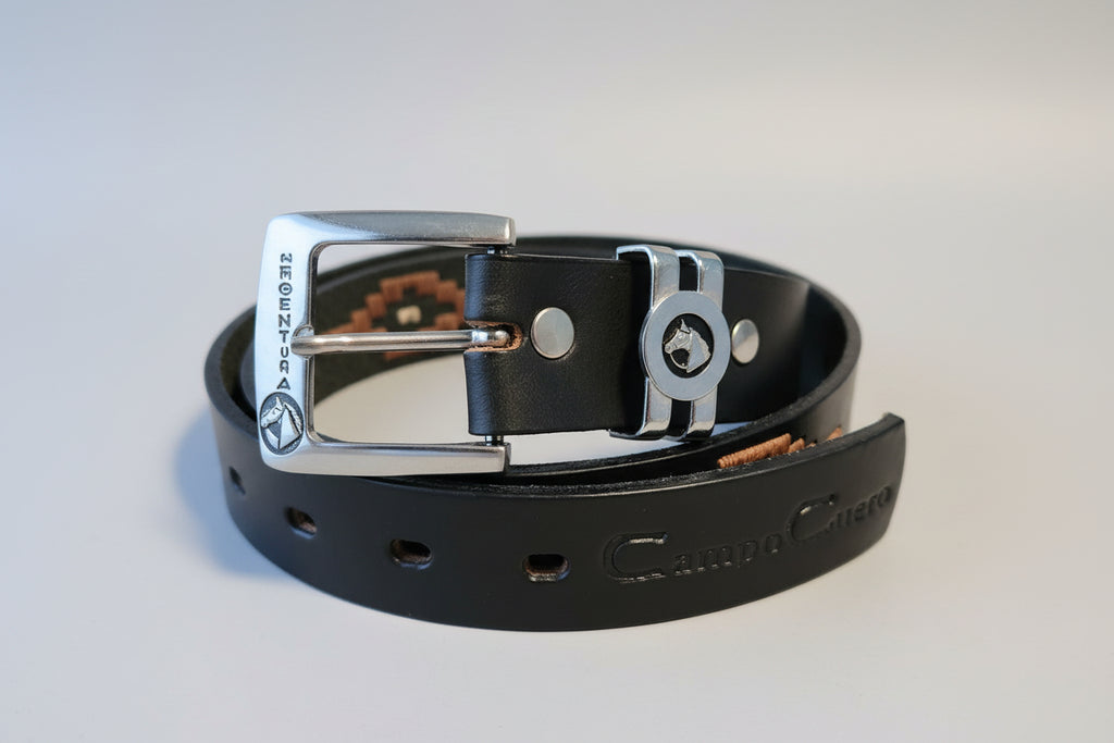 Three parts embroidered belt