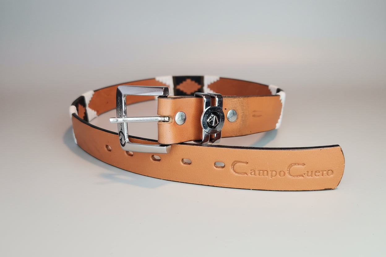 Three parts embroidered belt