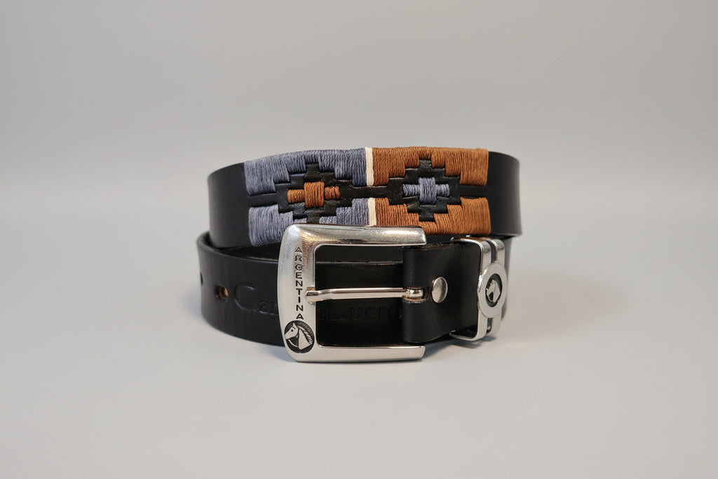 Three parts embroidered belt