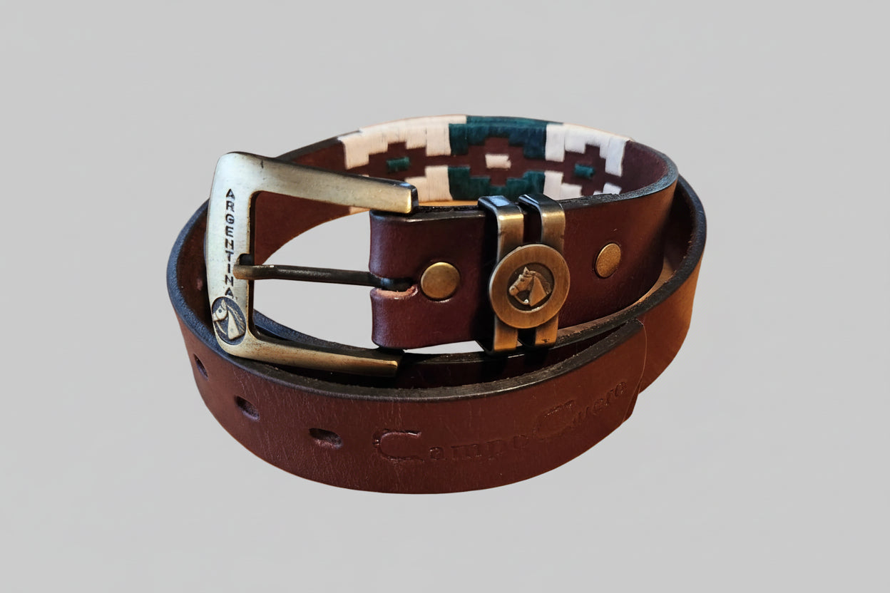 Three parts embroidered belt