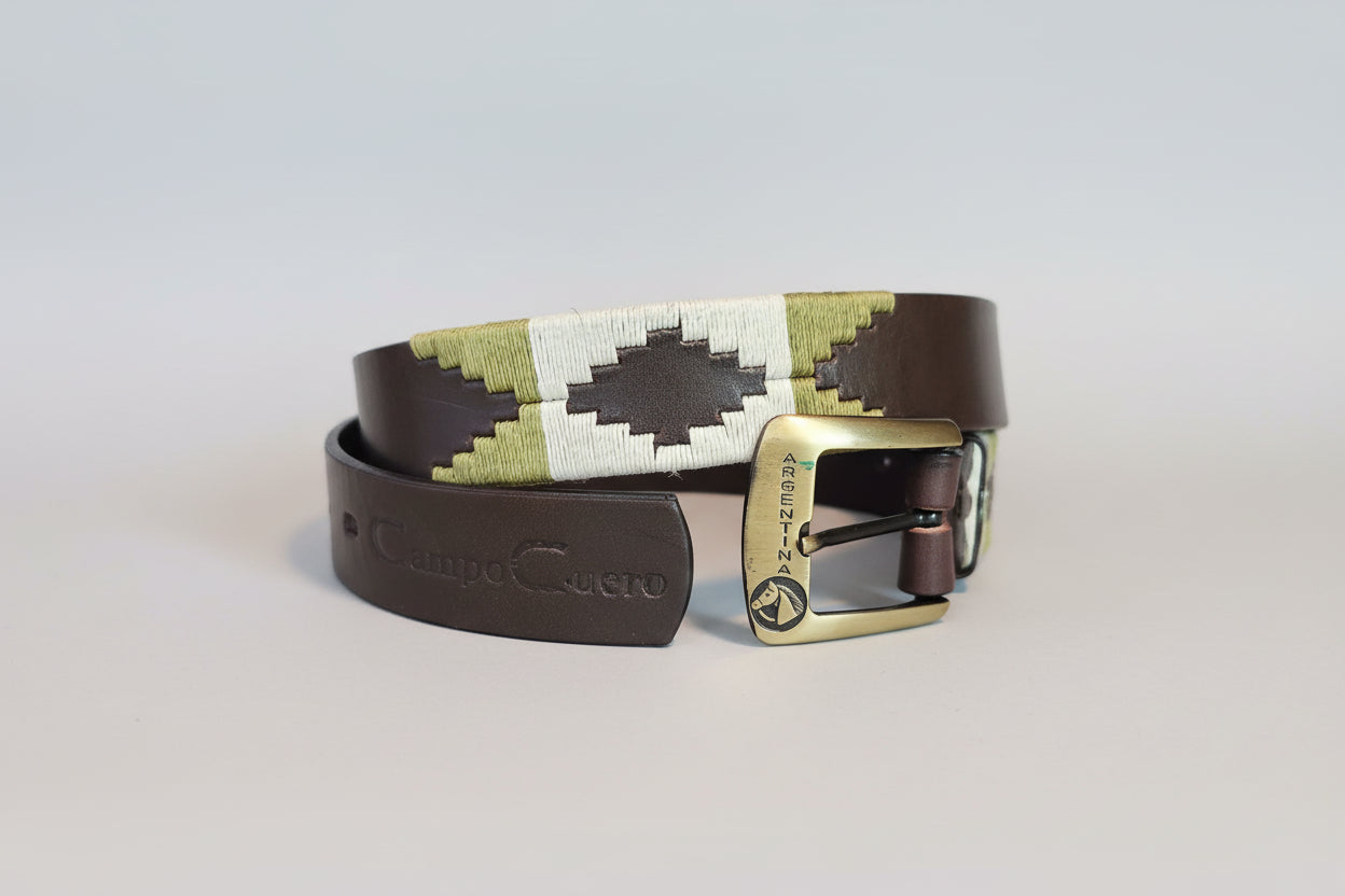 Three parts embroidered belt