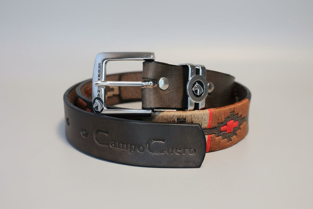 Three parts embroidered belt