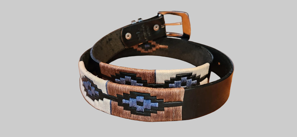 Three parts embroidered belt