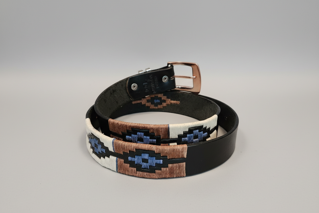 Three parts embroidered belt